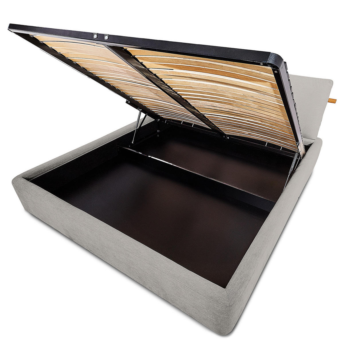 POLSTERBETT - Hellgrau, Textil (160/200cm) - home24