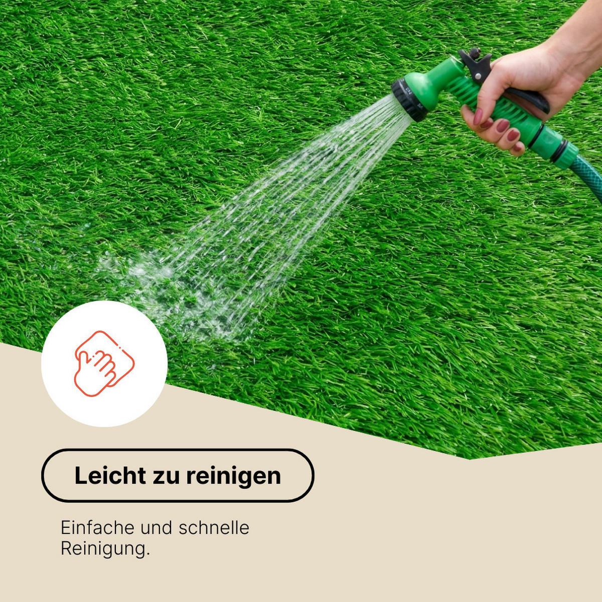 KUNSTRASEN Natural 30 mm – Rasenteppich, UV-beständig, für Garten & Terrasse 250/550 cm - Grün, Textil (250/550cm) - Tapiso