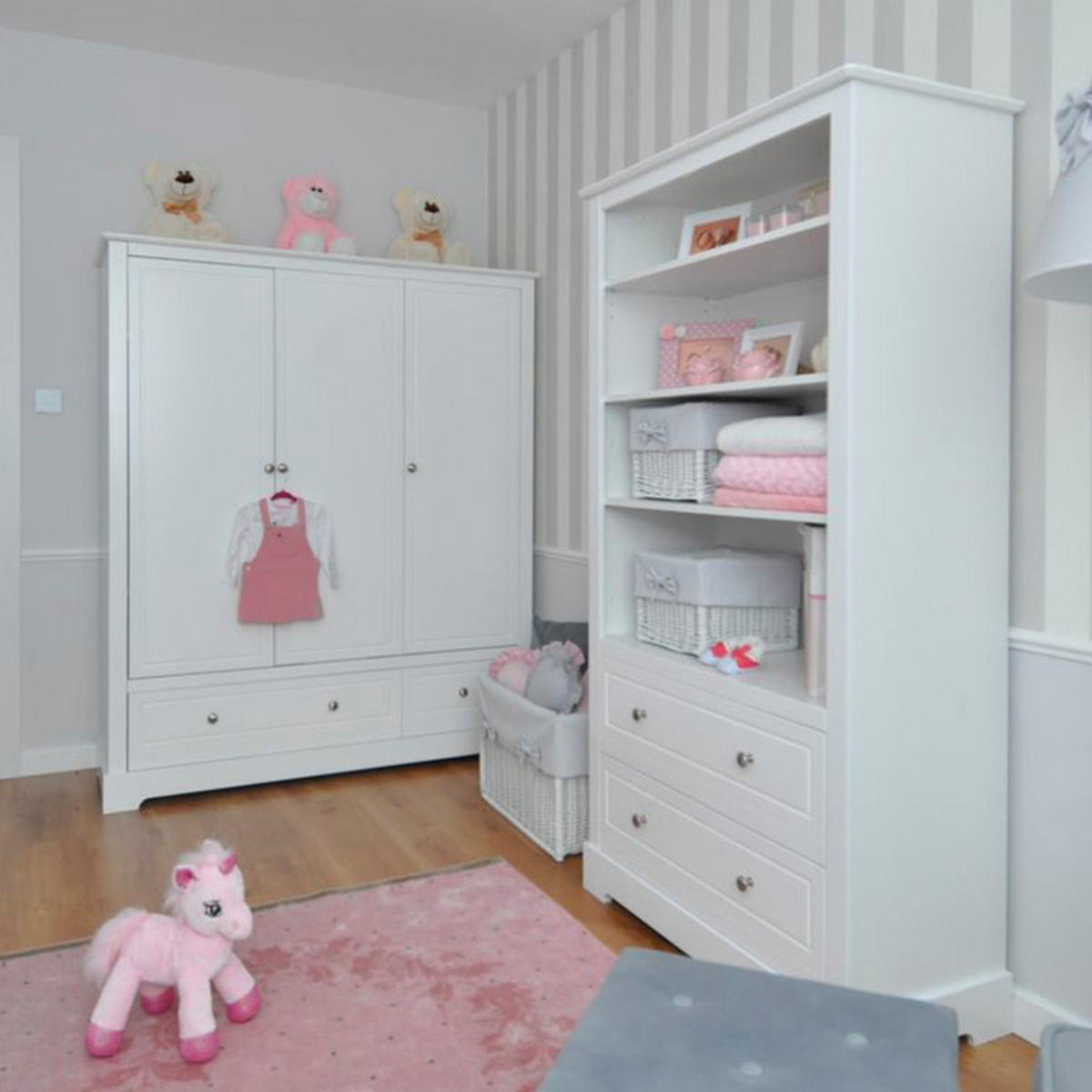 KNIHOVNA Bílá - bílá, kompozitní dřevo (95/174/41cm) - Petits-meubles