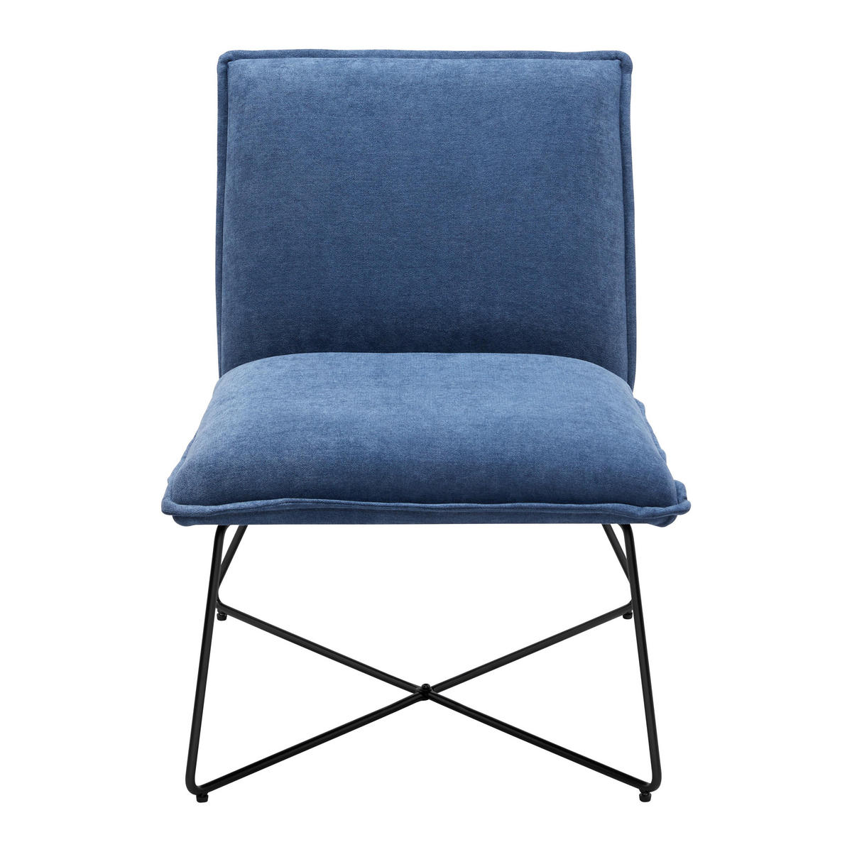 SESSEL Filip Blau Webstoff - Blau, Holz (63/82/69cm)