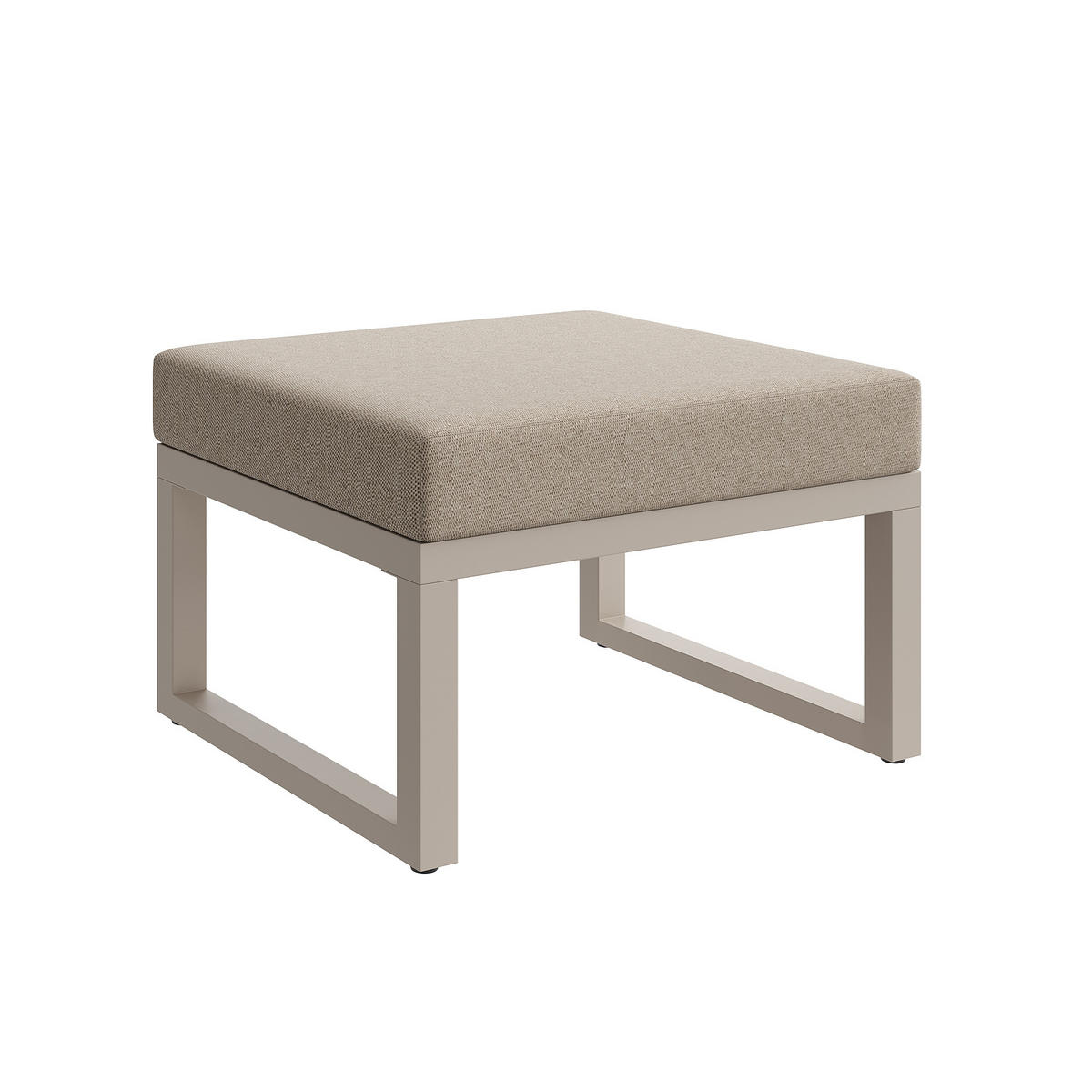 LOUNGEGARNITUR aus Metall & Polyester Beige mit 5-fach verstellbaren Rückenlehnen - Beige, Metall - Modfu