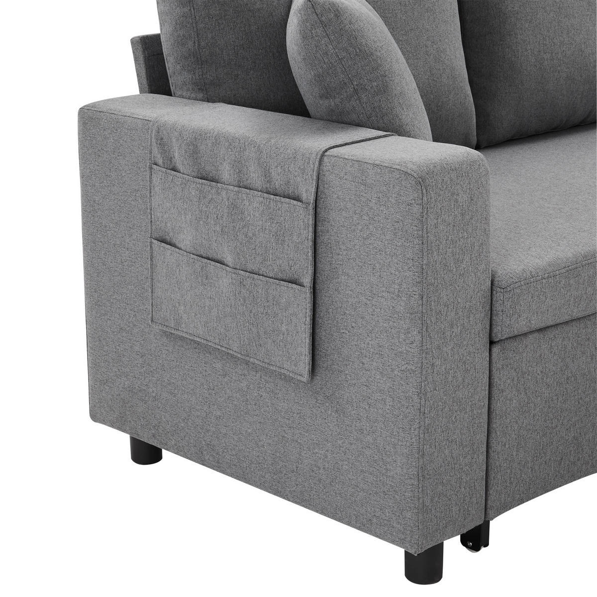 ECKSOFA 219,5/142,5/83 cm Dunkelgrau - Dunkelgrau, Textil (142.5/219.5cm)