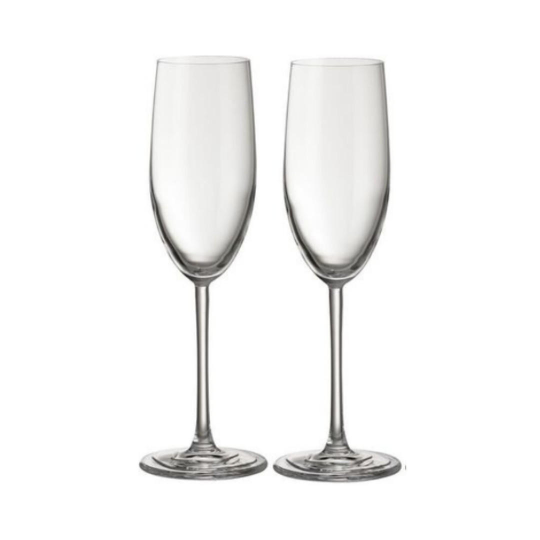 CHAMPAGNERGLÄSER, Kristall, 2er Set, Sektgläser, Kristallglas, spülmaschinenfest, hochwertig, Party, Hochzeit, elegant, Trinkgläser, Geschenkidee - Transparent, Glas (0.5L) - Tefal