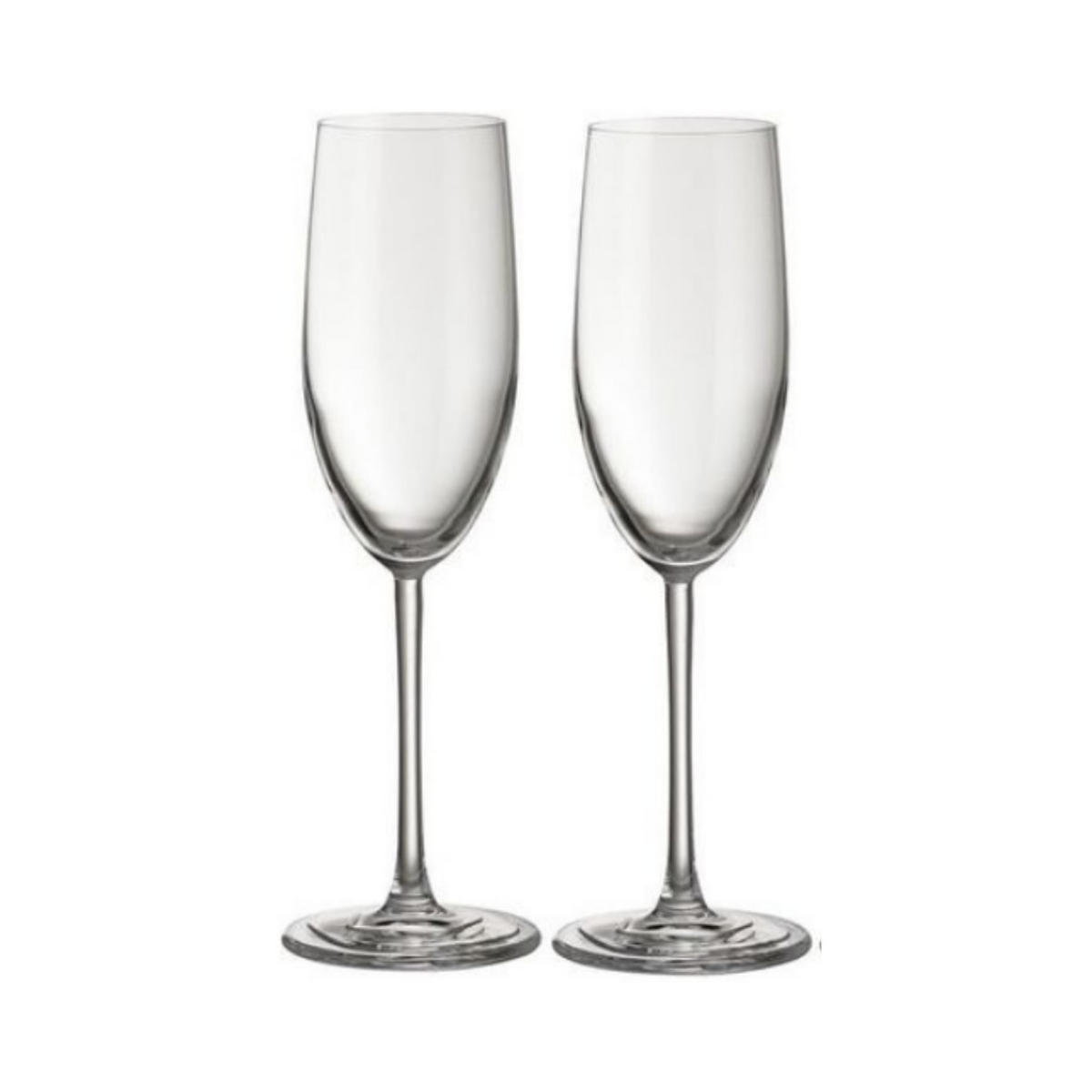 CHAMPAGNERGLÄSER, Kristall, 2er Set, Sektgläser, Kristallglas, spülmaschinenfest, hochwertig, Party, Hochzeit, elegant, Trinkgläser, Geschenkidee - Transparent, Glas (0.5L) - Tefal