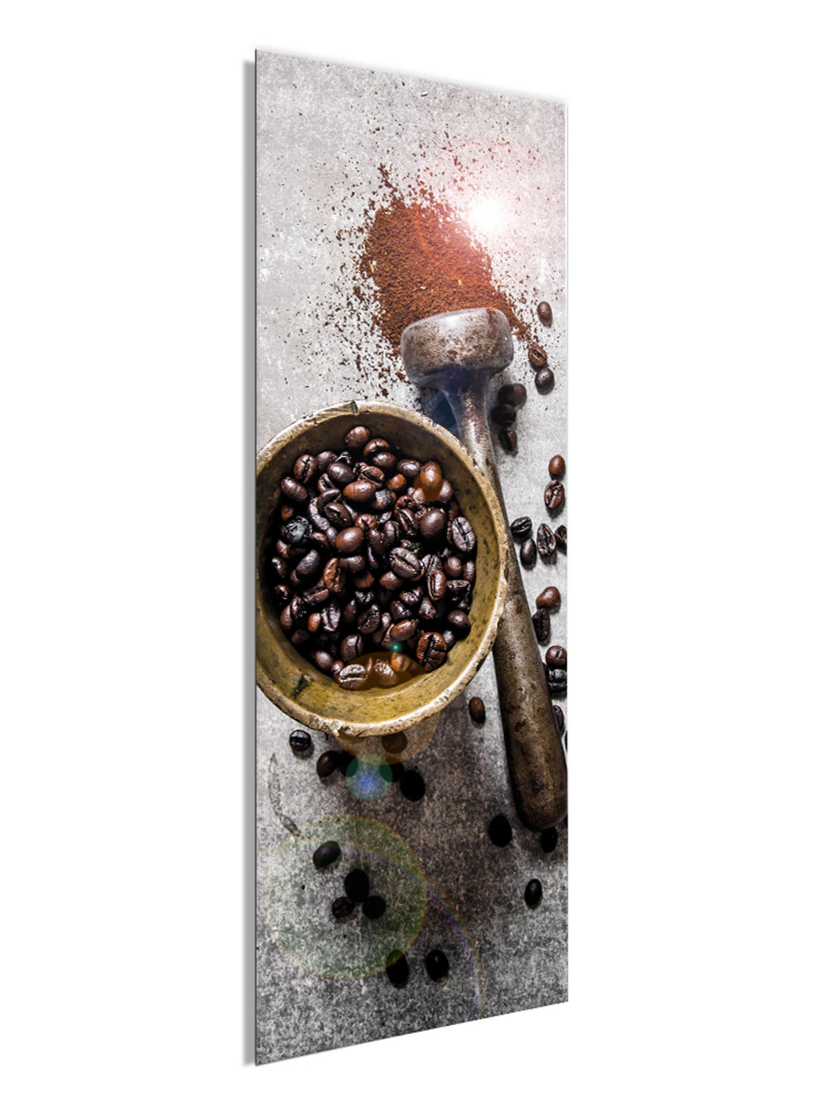 GLASBILD 30x80 cm Küche Kaffee grau - Anthrazit, Glas (30/80cm) - artissimo