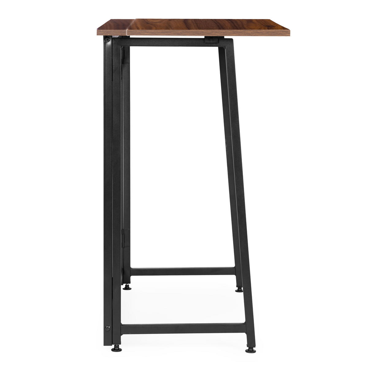 SCHREIBTISCH ARLO Nussbaum Dunkel - Schwarz - Dunkelbraun/Schwarz, Holzwerkstoff (45/80/76cm) - Mat-Haus