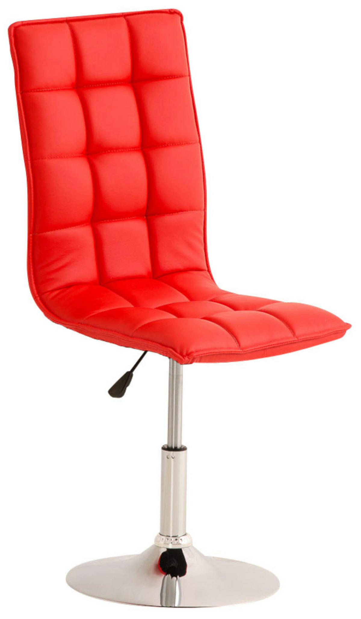 DREHSTUHL 2er Set Lederlook rot - Chromfarben/Rot, Textil/Metall (43/90/56cm) - CLP