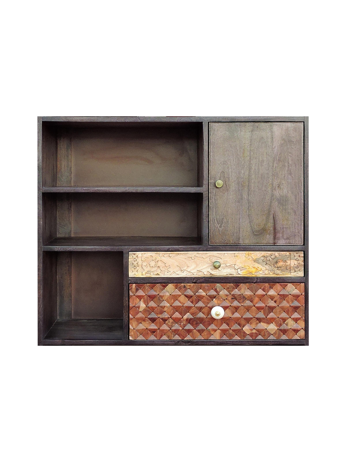 WOHNZIMMERREGAL Arvid Holz Mehrfarbig 183x80x40cm - Multicolor, Holz (80/183/40cm) - DELUKE