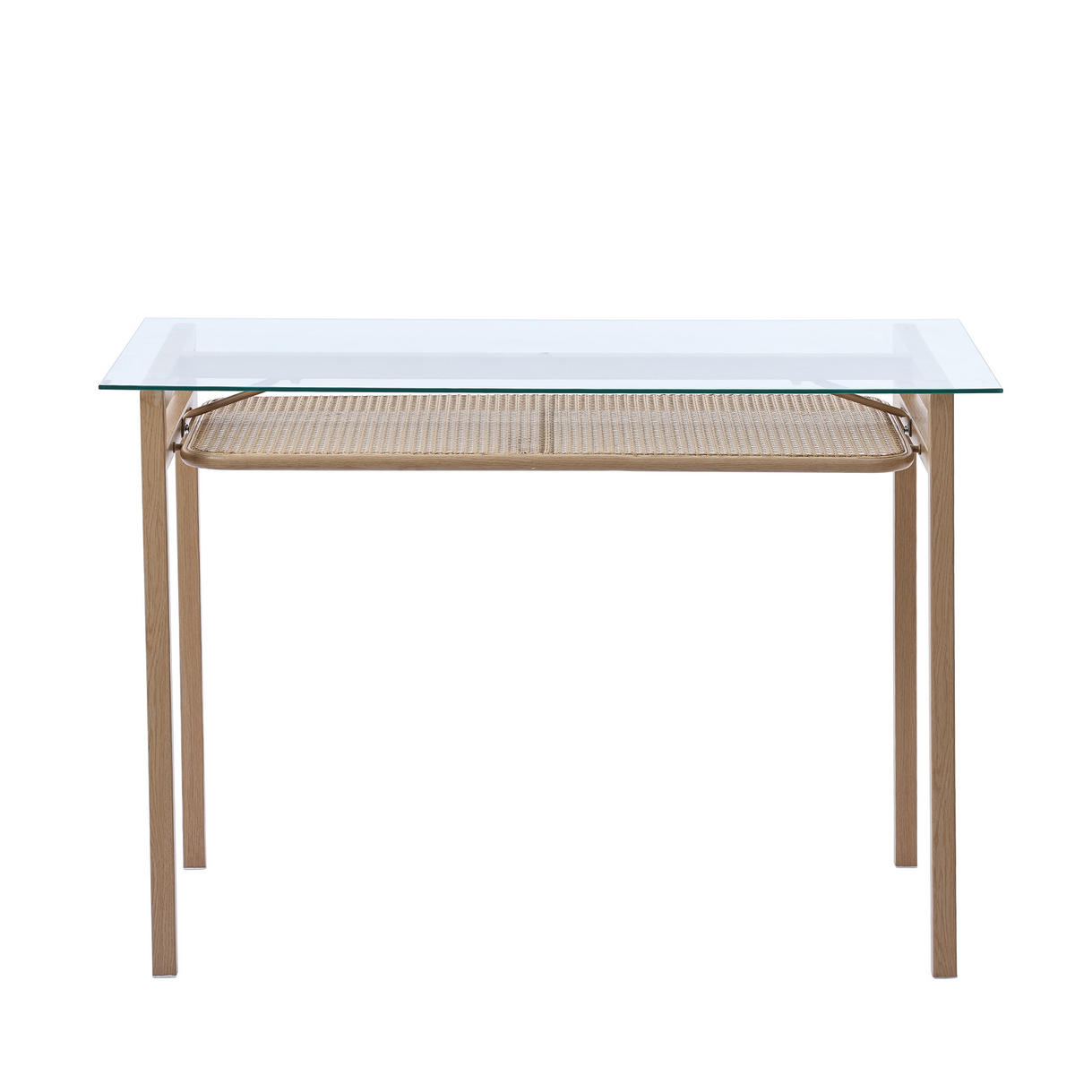 ESSTISCH Beige - Beige, Glas/Holz (65/110/74cm) - Urban Meuble