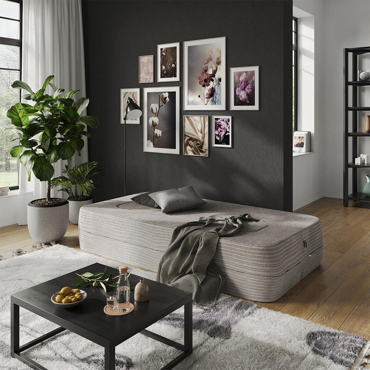 SOFA Lille Beige 190 cm mit Schlaffunktion - Beige, Textil (190/70/73cm) - VitaliSpa