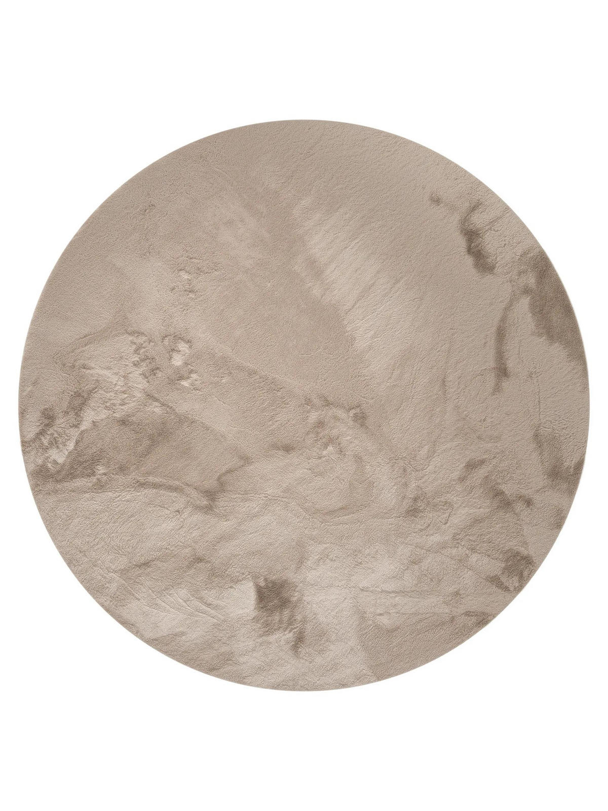 UMĚLÉ kožíškové koberce Dave Taupe ø 180 cm kulatý - šedohnědá, textil/umělá hmota (180/180cm) - benuta Nest