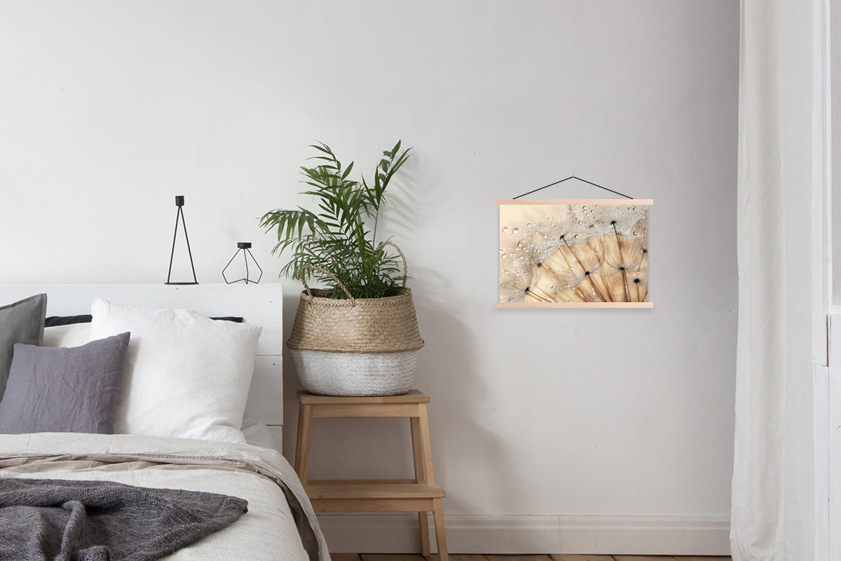 POSTER Löwenzahn - Abstrakt - Natur - Beige 60x40 cm - Braun, Textil (60/40/0.15cm) - MuchoWow
