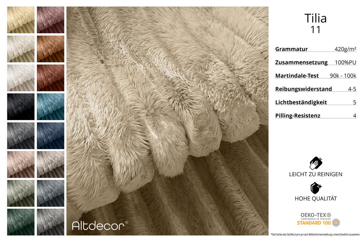 BOXSPRINGBETT mit Matratze H3|H4 und Lattenrost - TOLO-Z KING 140x200 Cord - Beige - Beige, Holzwerkstoff (140/200cm) - ALTDECOR