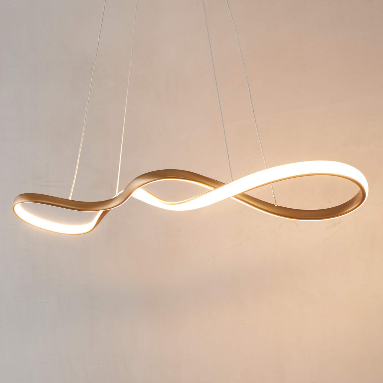 HÄNGELEUCHTE Marceline, Gold / Messing, 135cm - Goldfarben, Metall (80/16/135cm) - KOSILUM
