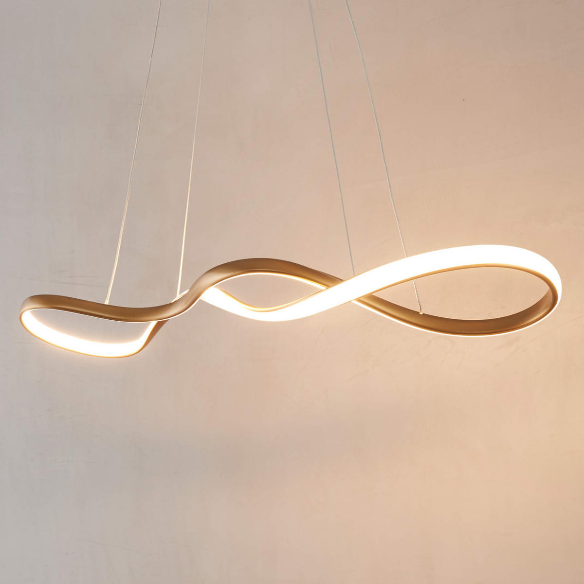 HÄNGELEUCHTE Marceline, Gold / Messing, 135cm - Goldfarben, Metall (80/16/135cm) - KOSILUM