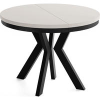 ESSTISCH Savio Neo rund ausziehbar verlängerbar, Kaschmir 80-130/80/77 cm - Kaschmir/Beige, Holz/Holzwerkstoff (80/130/77cm) - WFL GROUP