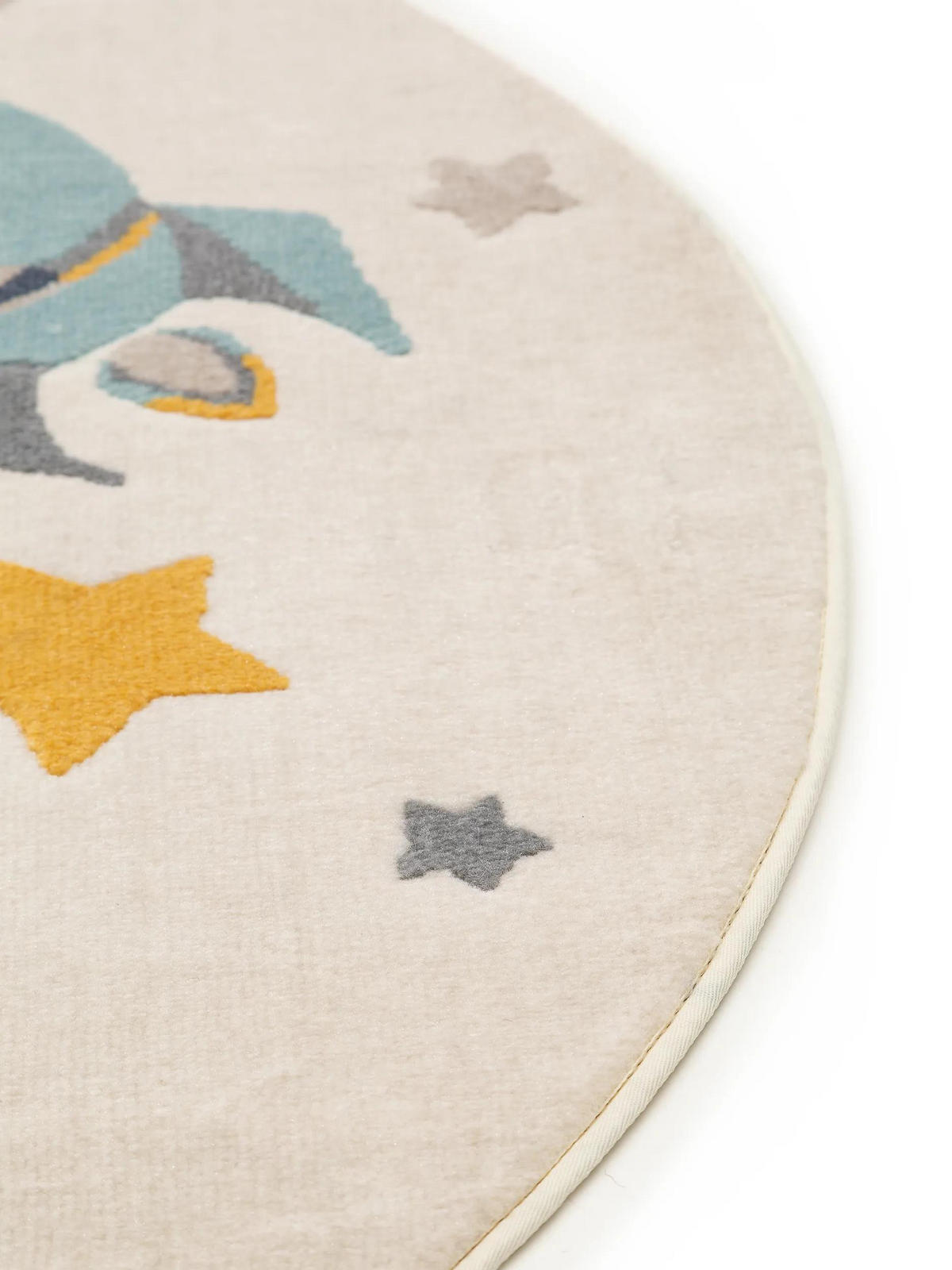 KINDERTEPPICH Apollo Cream ø 120 cm rund - Creme, Kunststoff/Textil (120/120cm) - Lytte