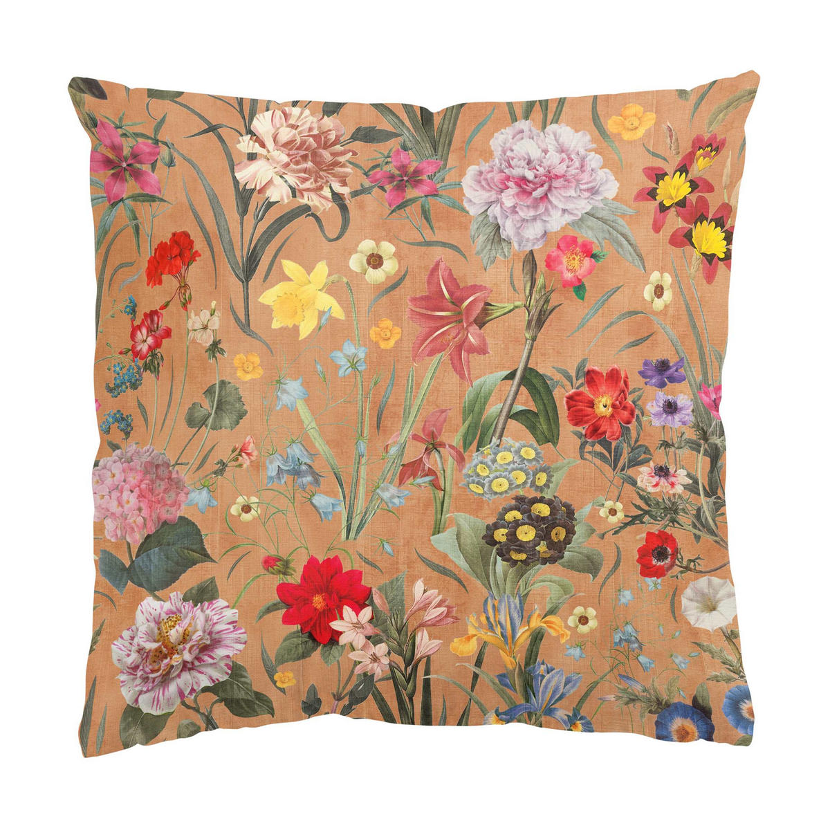 DEKOKISSEN Wildblumenmuster 50/50 cm - Braun, Textil (50/50/10cm) - Bilderwelten