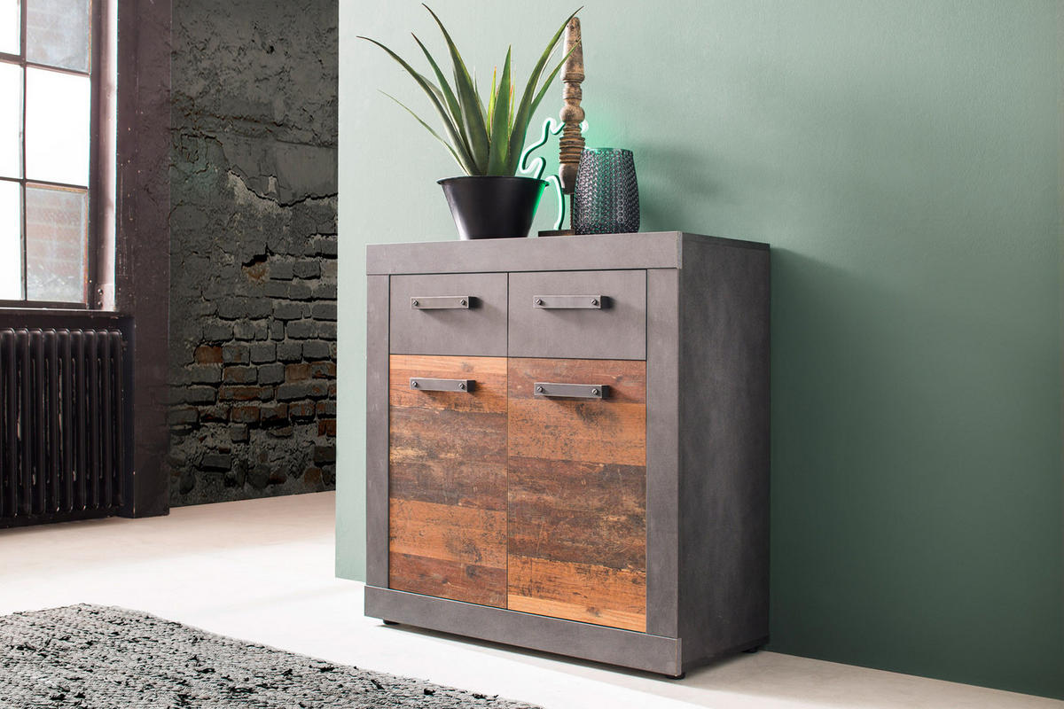 KOMMODE Grau - Grau, Holzwerkstoff (82/86/37cm) - ebuy24