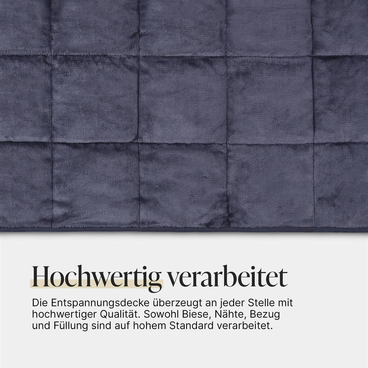 GEWICHTSDECKE 135x200 cm - Entspannungsdecke 6 kg - Anti Stress und Therapiedecke - Öko Tex - beschwerte Kuscheldecke mit Glasperlenfüllung - Anthrazit, Textil (135/200cm) - Bestlivings