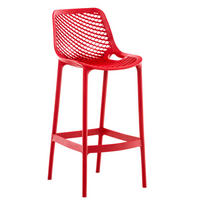 BARHOCKER modern Rot LORL Kunststoff 105x45x53 cm - Rot, Kunststoff (45/105/53cm) - DELUKE