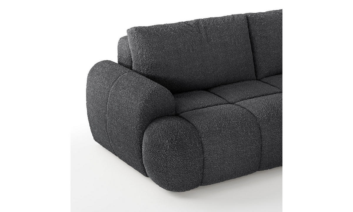 SCHLAFSOFA CORAL 250/100/85 cm mit Bettkasten Stoff Coral 80 - Anthrazit, Textil (250/85/100cm) - Lookway