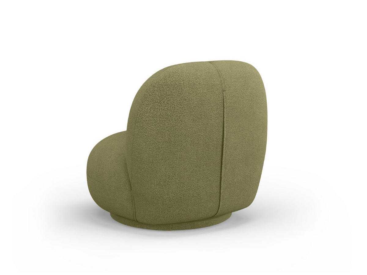 DREHSESSEL Chuck aus Boucle grün - Grün, Textil (77/80/78cm) - Micadoni