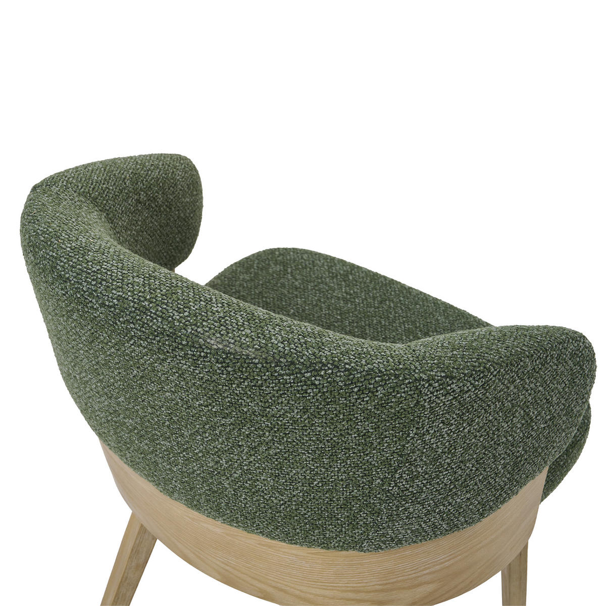 ESSZIMMERSTUHL SERENE COCOON aus Sperrholz und Stoff 57x61,5x80,5 - Smaragdgrün, Holz/Textil (61.5/80.5/57cm) - Elementi