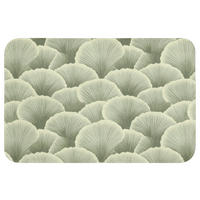 WC PŘEDLOŽKA Vějíř - list - zelený 60x40 cm - pastelově zelená, textil/plast (60/1cm) - OnlyWow
