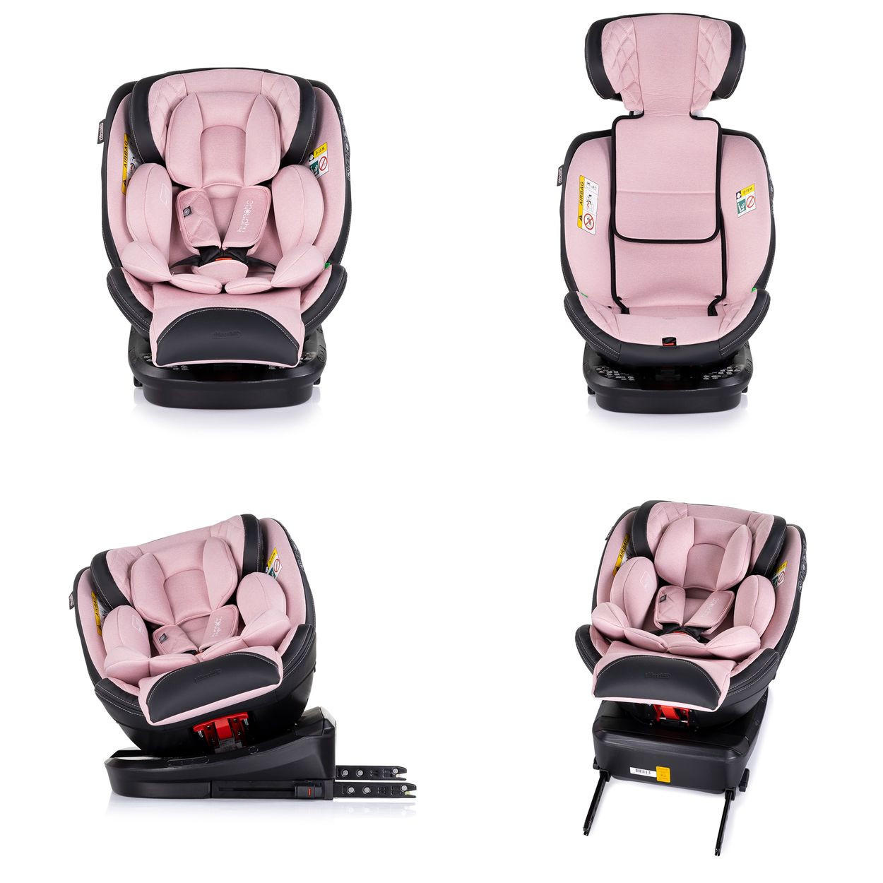 KINDERSITZ Hypnotic i-Size rosa (40-150cm) Isofix, Top Tether, Kopfstütze - Rosa, Kunststoff (36/75/45cm) - Chipolino