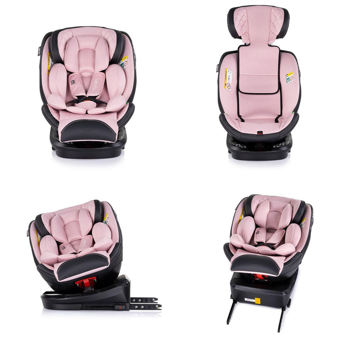 KINDERSITZ Hypnotic i-Size rosa (40-150cm) Isofix, Top Tether, Kopfstütze - Rosa, Kunststoff (36/75/45cm) - Chipolino