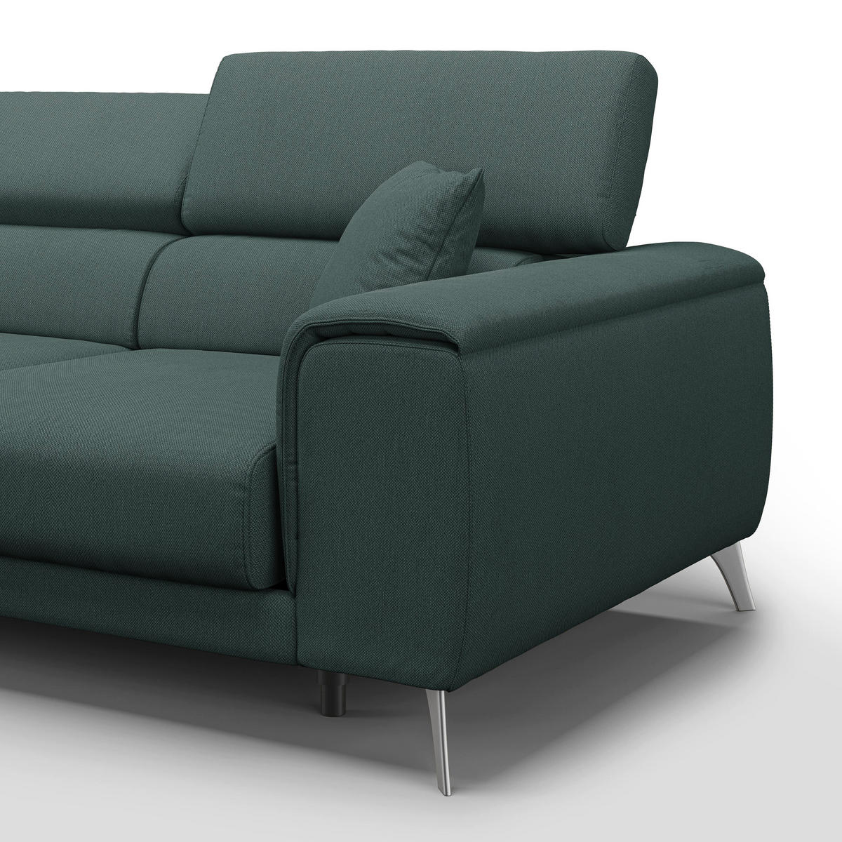 LINEARSOFA Fusion - Grün, Textil (260/74/102cm) - Divani.store