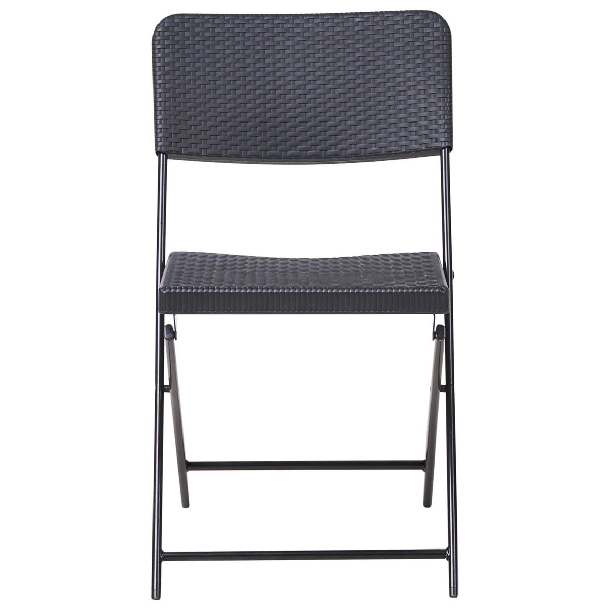 BISTRO-SET klappbar Schwarz Trappeto - Schwarz, Kunststoff - Beliani