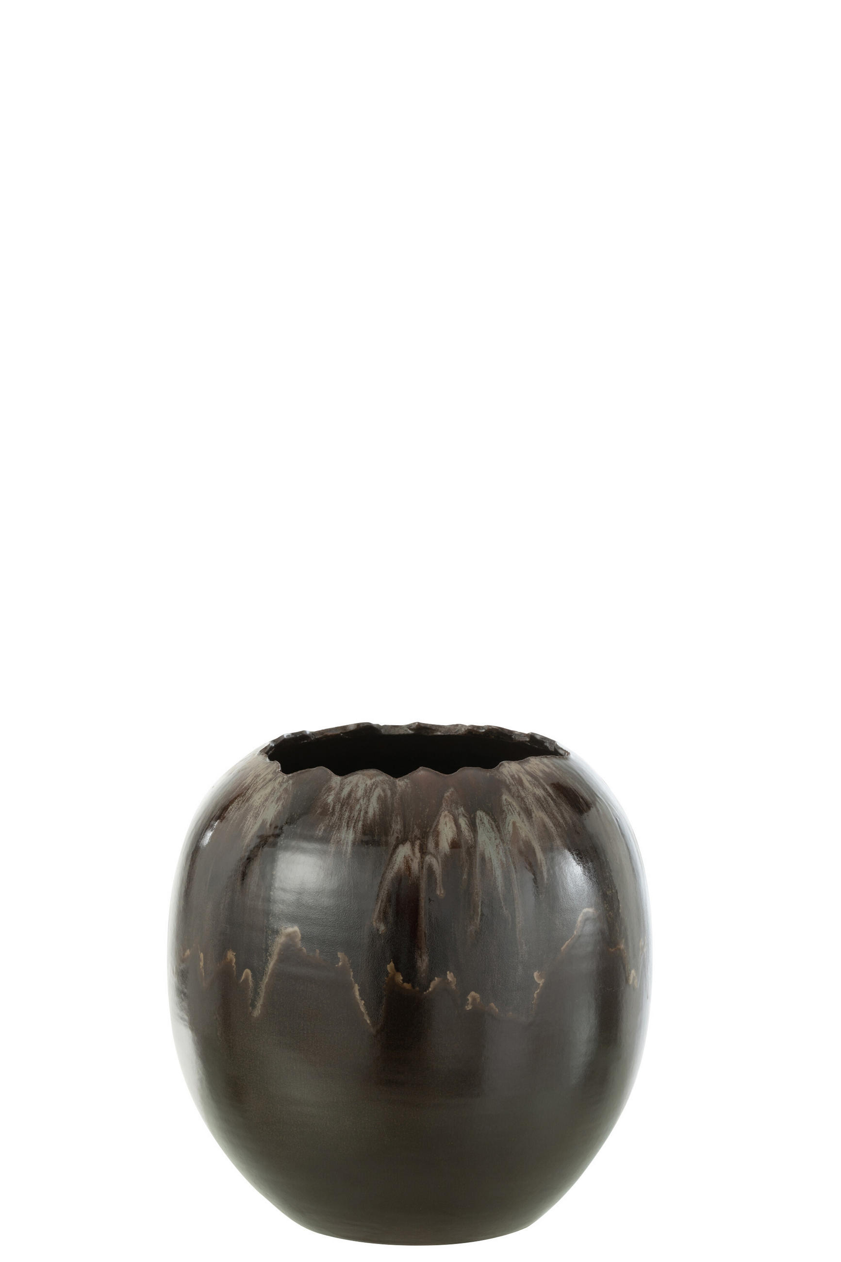 BLUMENTOPF KERAMIK - Töpferei - Braun - S - Ø 30 cm - Braun, Keramik (30/30cm) - J-Line