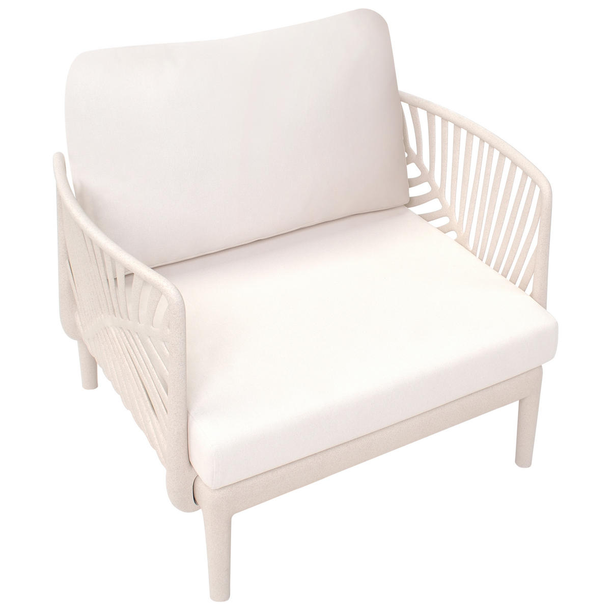 GARTENSESSEL Hellbeige Saturnia - Beige, Kunststoff (68/78/68cm) - Beliani