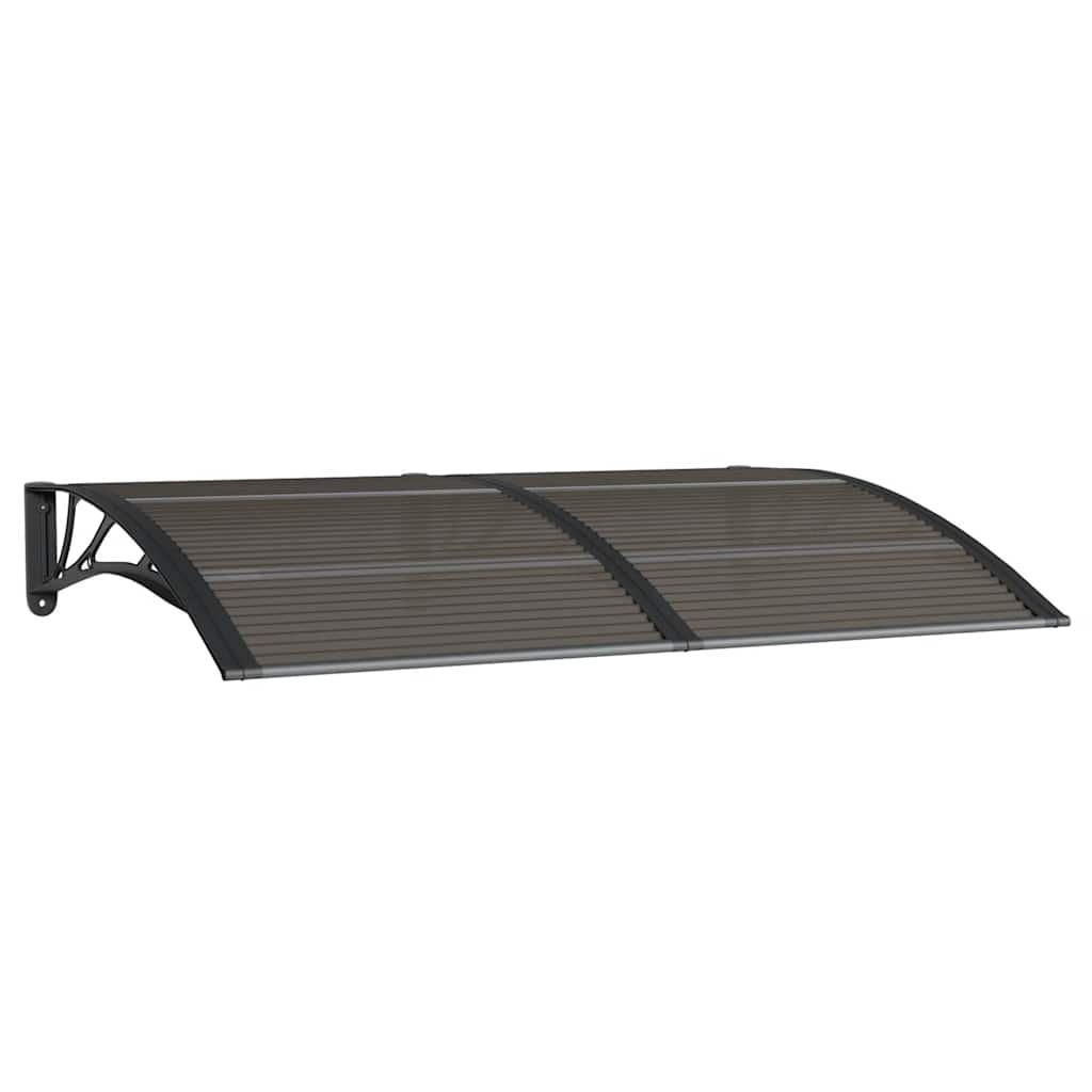 TÜRVORDACH Schwarz 150/100 Cm Polycarbonat - Schwarz, Kunststoff (100/25/150cm) - vidaXL