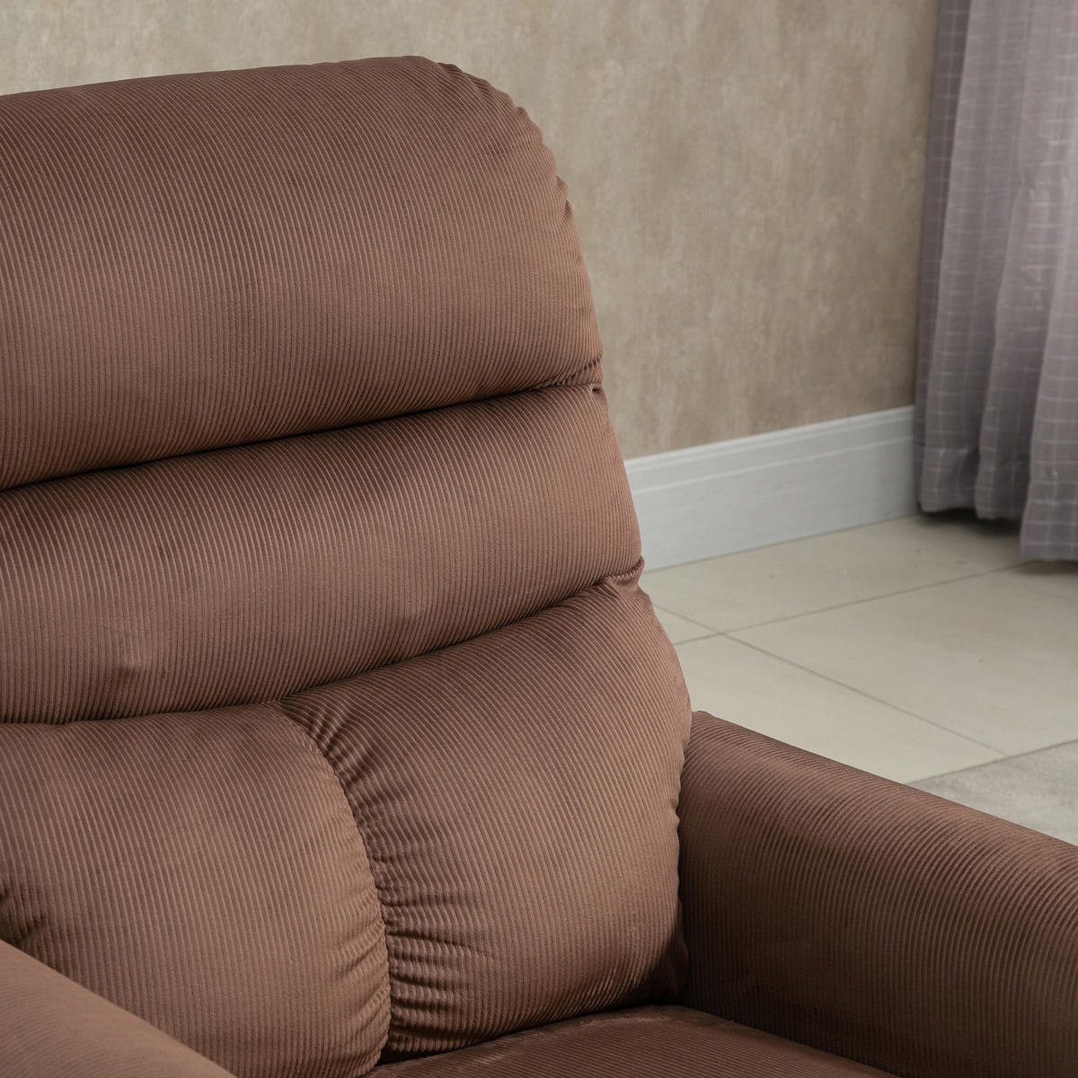 FERNSEHSESSEL Sessel mit Aufstehhilfe mit Massagefunktion Heizung Braun - Schwarz/Braun, Textil/Metall (97/103/79cm) - HOMCOM