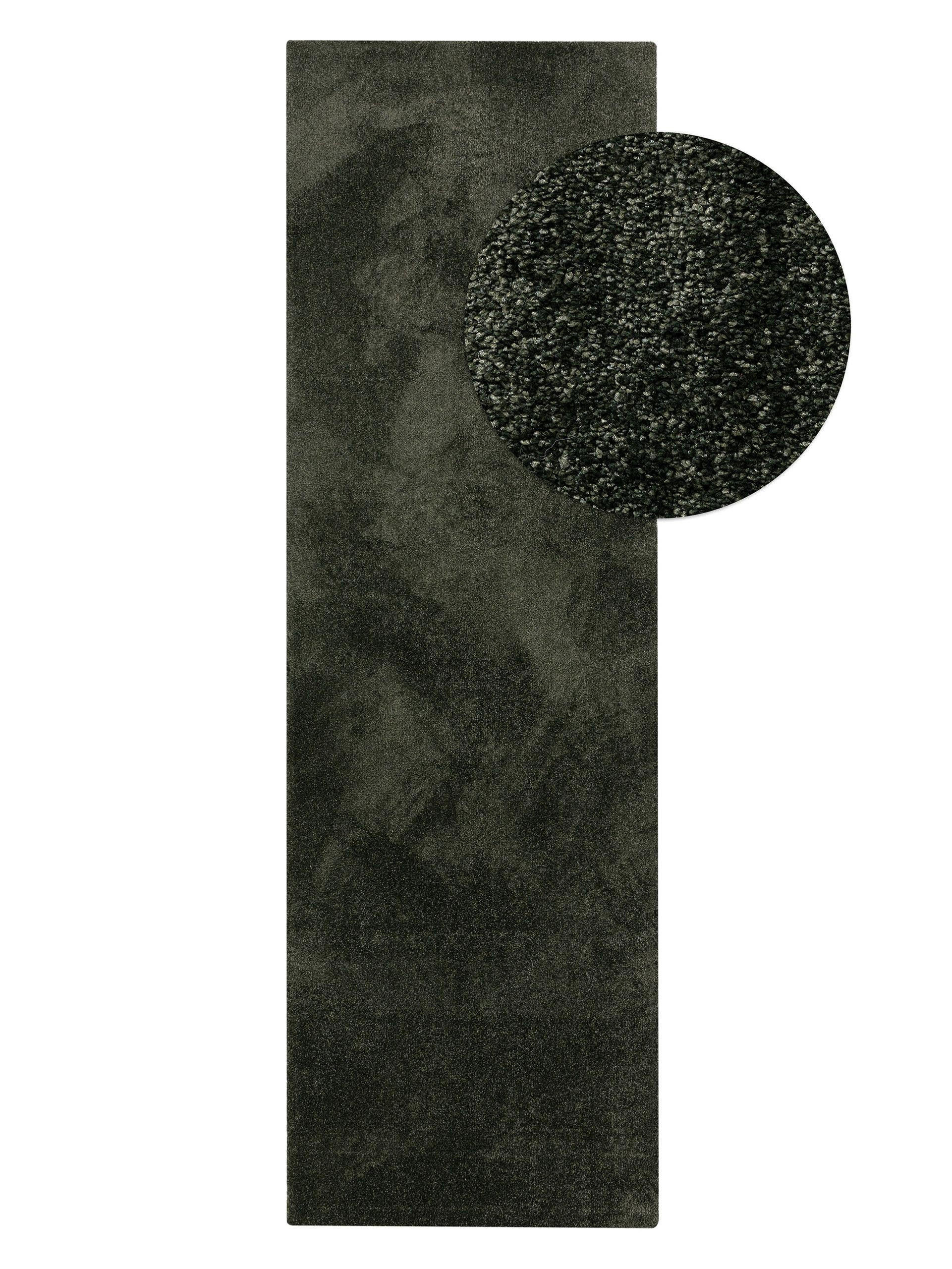 LÄUFER Nina waschbar 80/250 cm - Grün, Kunststoff (80/250cm) - benuta Nest