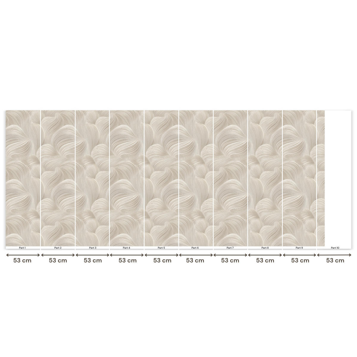 TAPETE - Lines - Ventilator - Beige - 500x220 cm - Creme, Papier (500/220cm) - OnlyWow