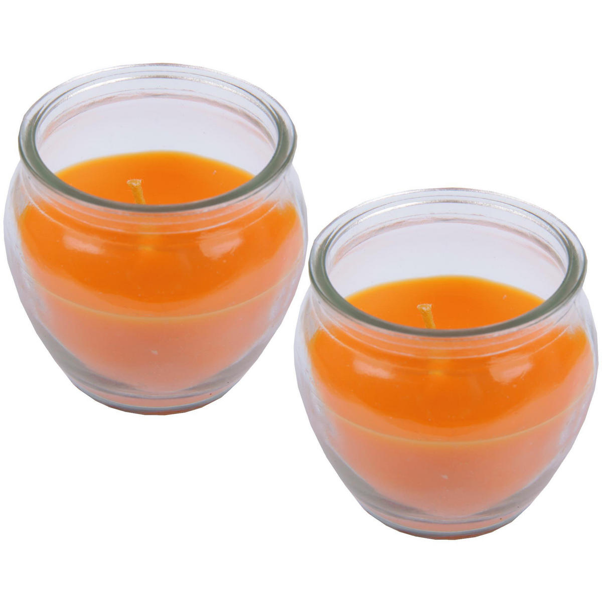 DUFTKERZEN Glas 10er-Pack Mango Sorbet - Orange, Glas (6/6cm)