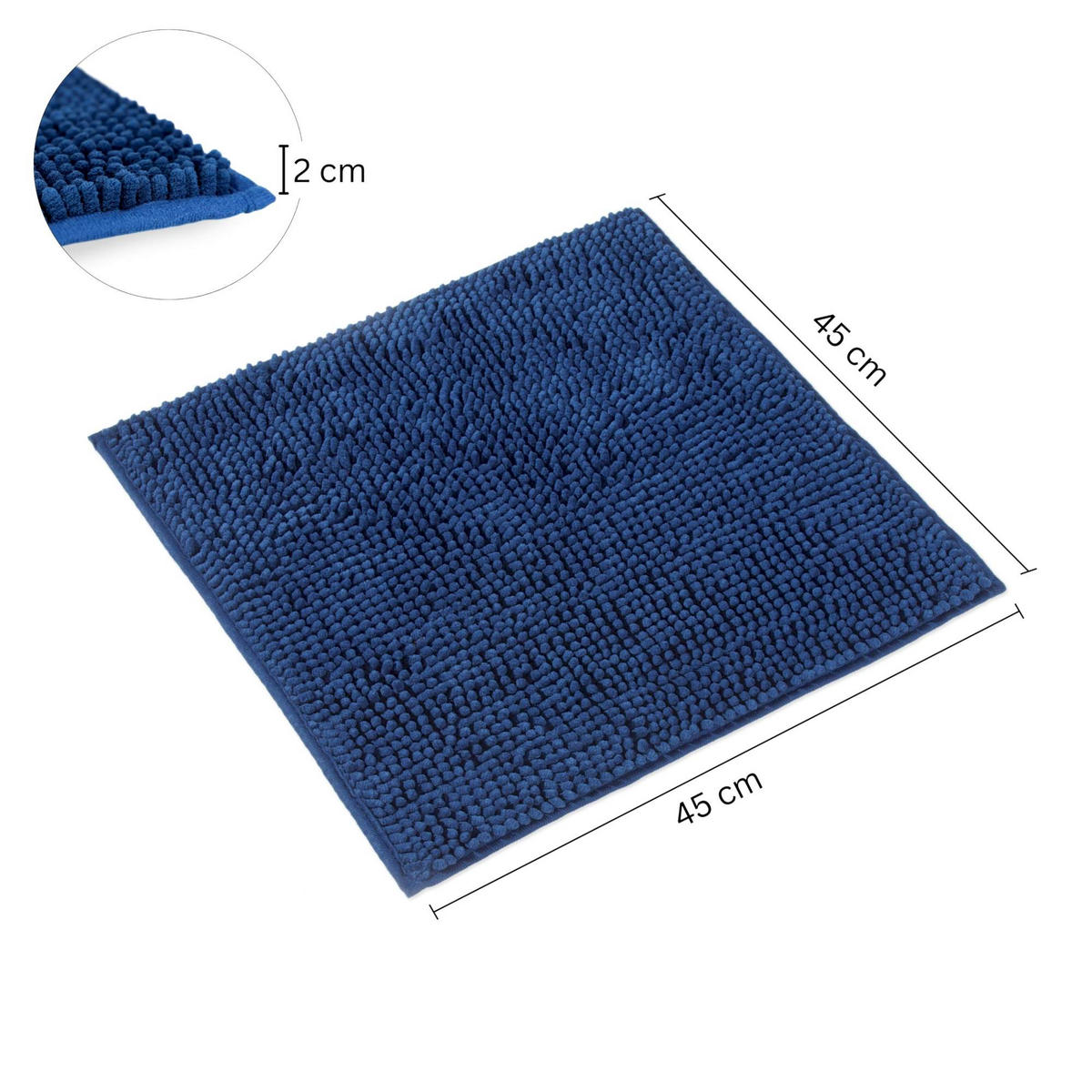 BADEMATTE PARIS - Dunkelblau, Textil (45/45cm) - WohnDirect