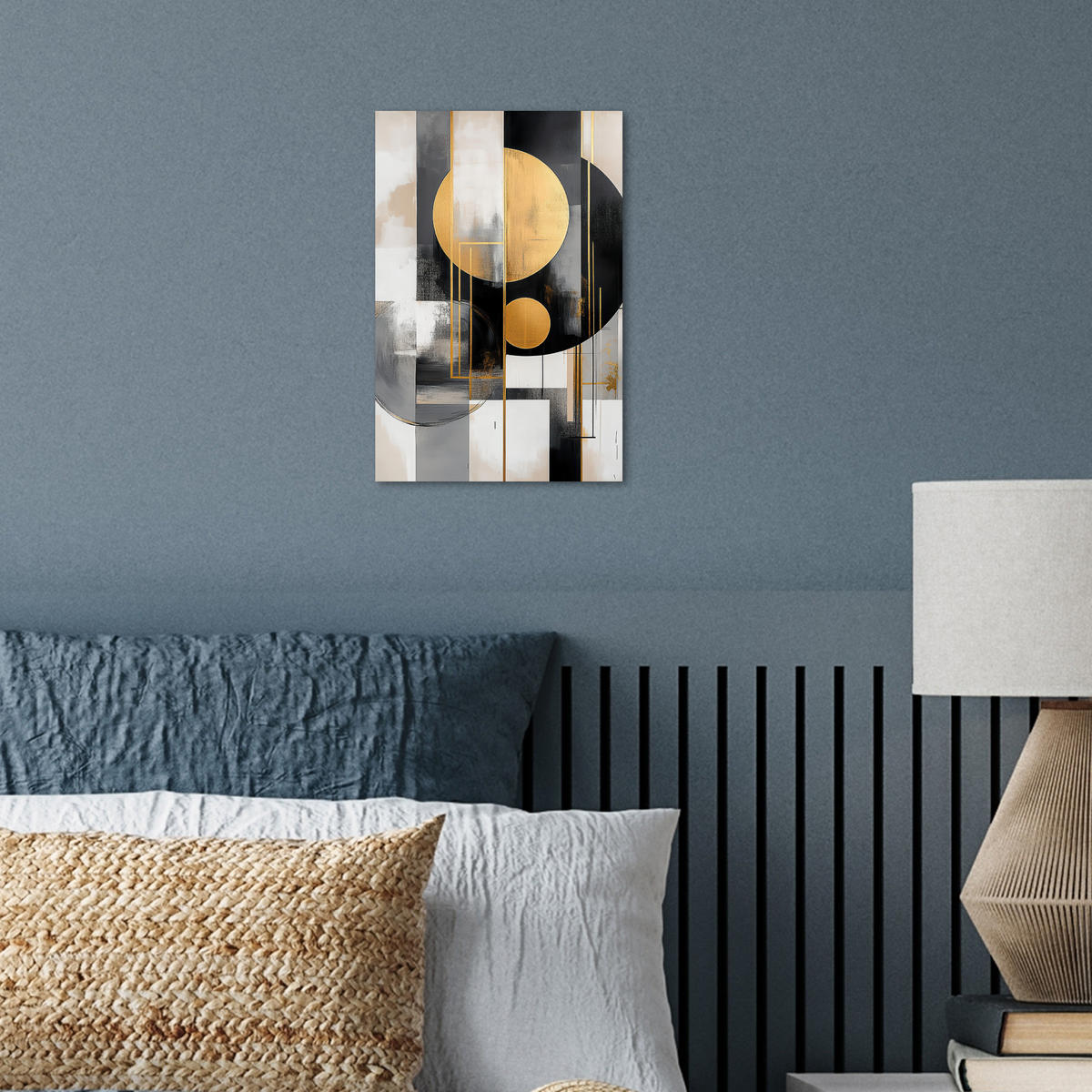 POSTER Abstrakt - Gold - Silber - Formen - Ästhetisch - Modern 20x30 cm - Goldfarben, Papier (20/30/0.1cm) - MuchoWow