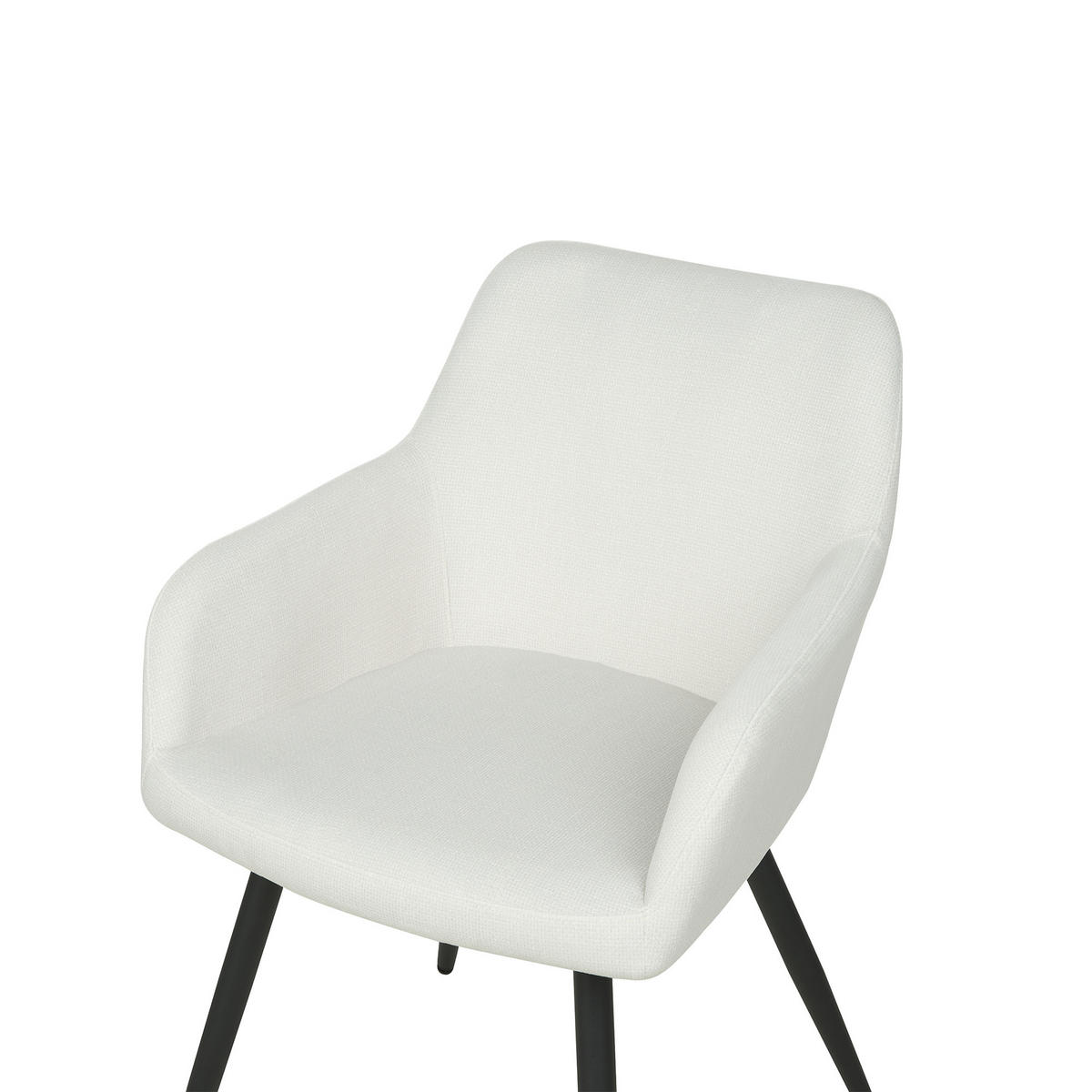 ESSZIMMERSTUHL 2er-Set Samt cremeweiß Casmalia - Weiß, Textil (59/78/62cm) - Beliani