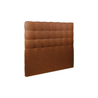 KOPFTEIL gepolstert - Gesteppt – Terrakotta-Bouclé-Stoff - 140 cm - Beige/Terracotta, Holz (140/120/10cm) - Sommeil de Plomb