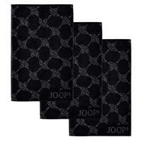 GÄSTETUCH Unisex Classic Frottier Schwarz 3er Pack Baumwolle - Schwarz, Textil (50/40cm) - Joop!