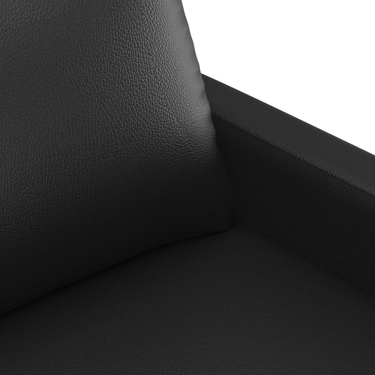 3-SITZER-SOFA Dessau - Schwarz, Leder (198/77/80cm) - Nettlife