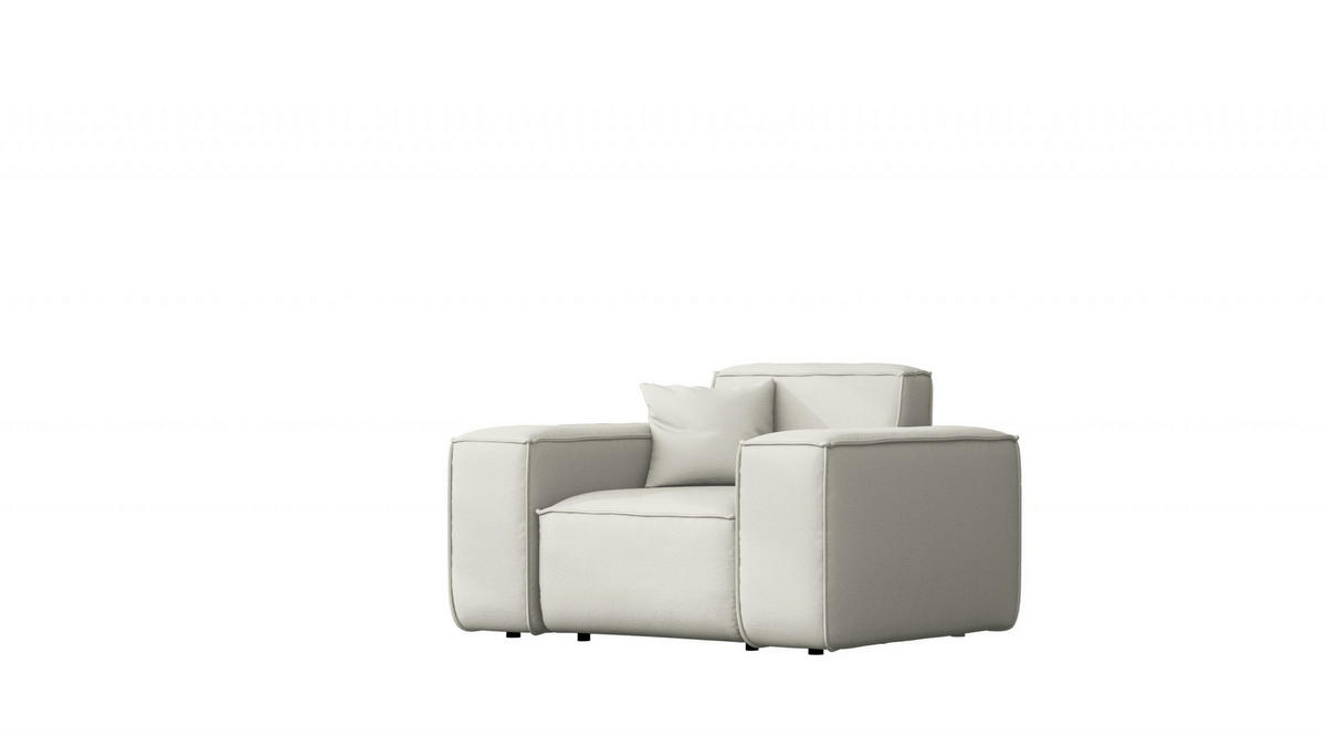 GARTENSESSEL Für Den Garten MALIBU Stoff Odyssey Creme - Creme, Holz (121/73/88cm) - Kaiser Möbel