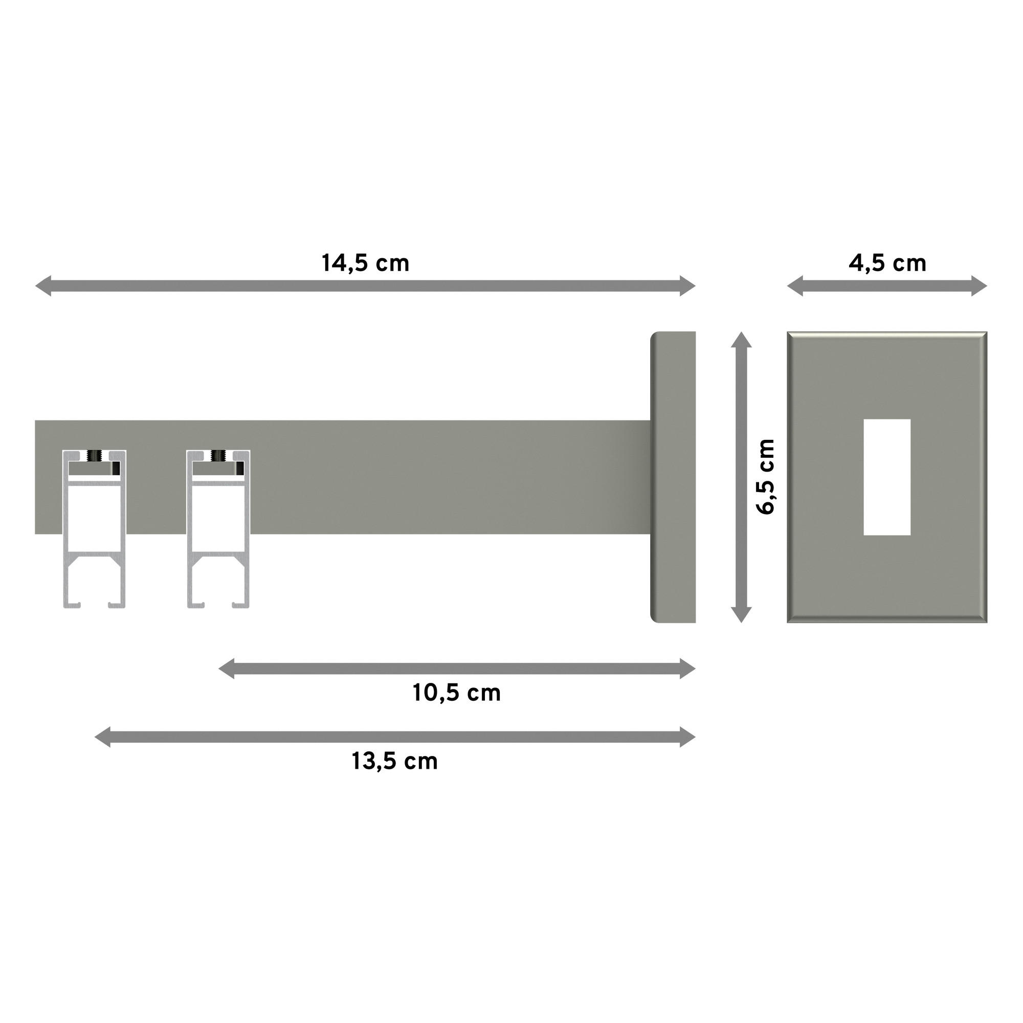 INNENLAUF-GARDINENSTANGEN-SET Smartline Lox 100 cm, 2-läufig, 14x35 mm Edelstahl-Optik - Edelstahlfarben, Metall (100cm) - INTERDECO