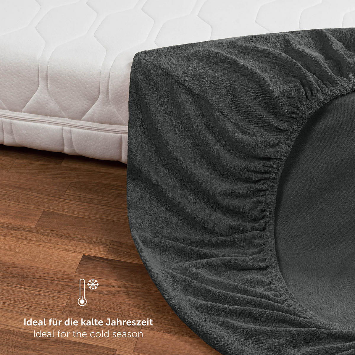 FROTÉ napínacie prestieradlo s certifikátom Oeko-TEX, 150x200x30cm, Anthrazit - antracitová, textil (150/200cm) - Blumtal