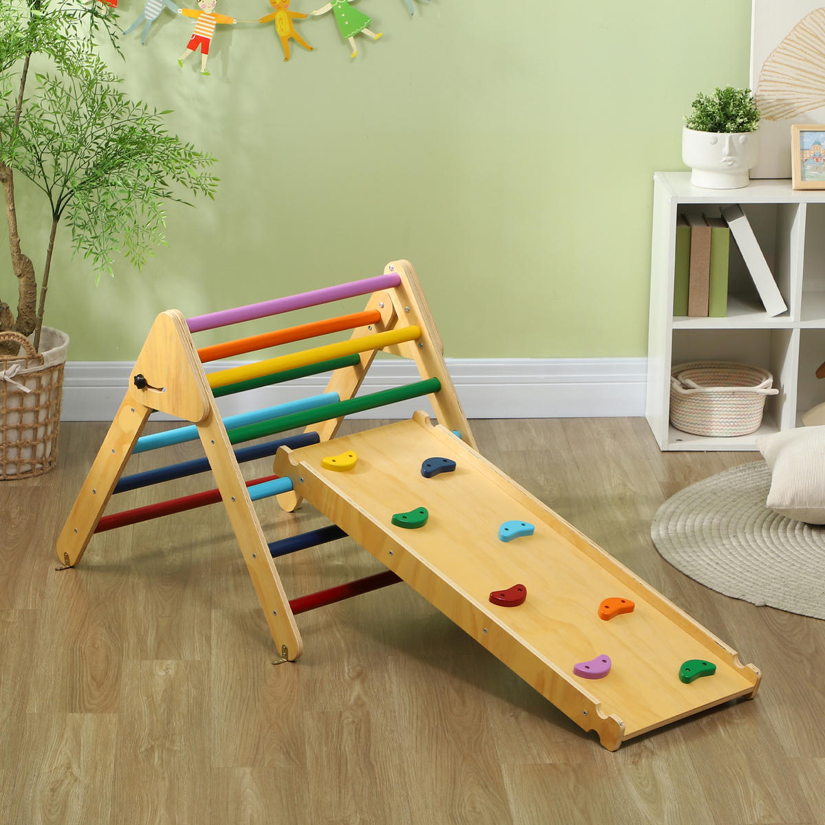 KLETTERDREIECK DE-18392 Bunt - Multicolor, Holzwerkstoff (64.5/147cm) - ComfortXL